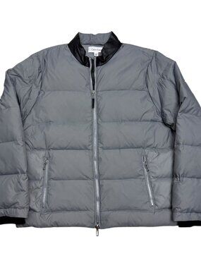 CALVIN KLEIN Goose Down Fill Jacket Winter Bomber Puffer Parka Coat Mens XL